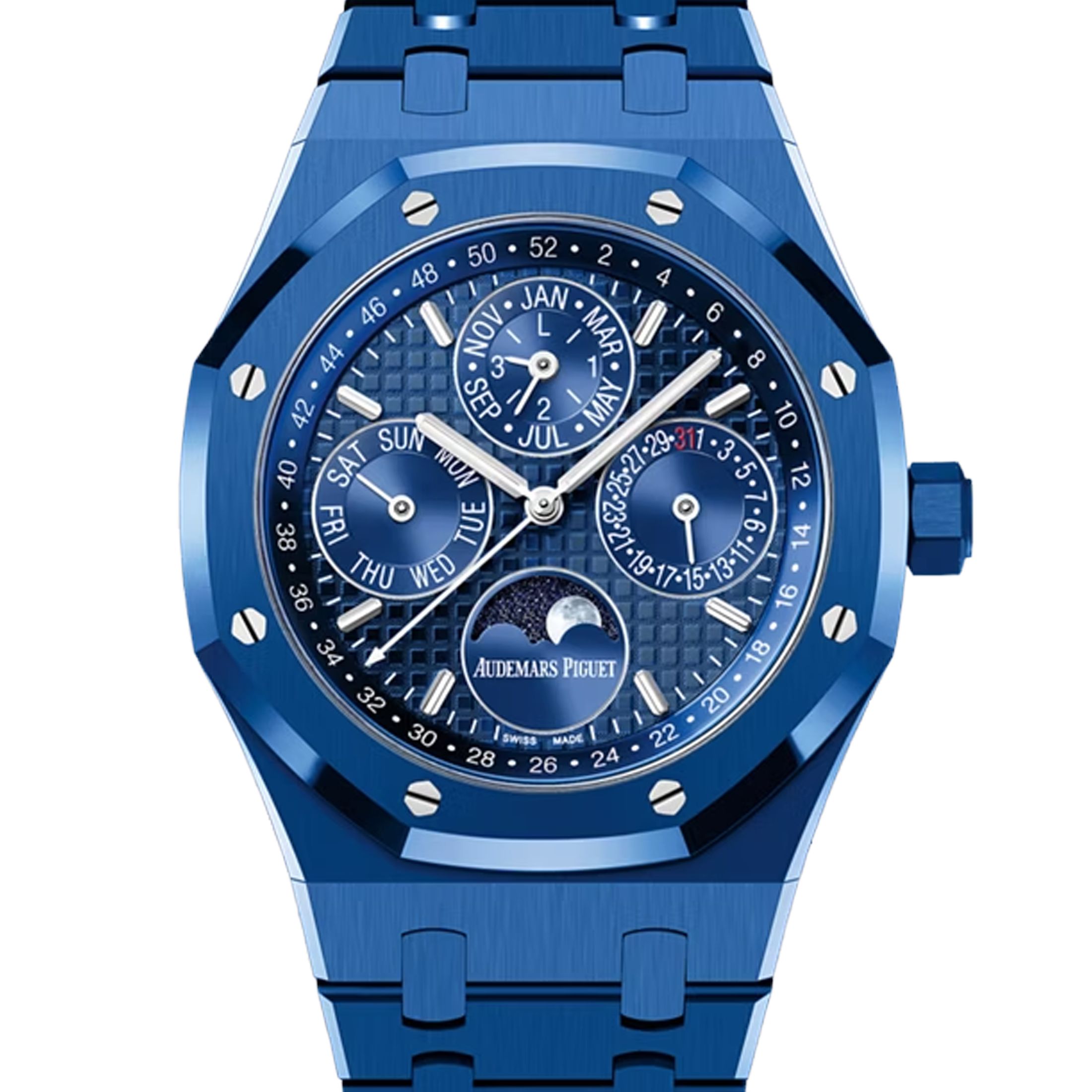 Audemars Piguet Royal Oak Perpetual Calendar Blue Ceramic Watch 26579cs.oo.1225cs.01