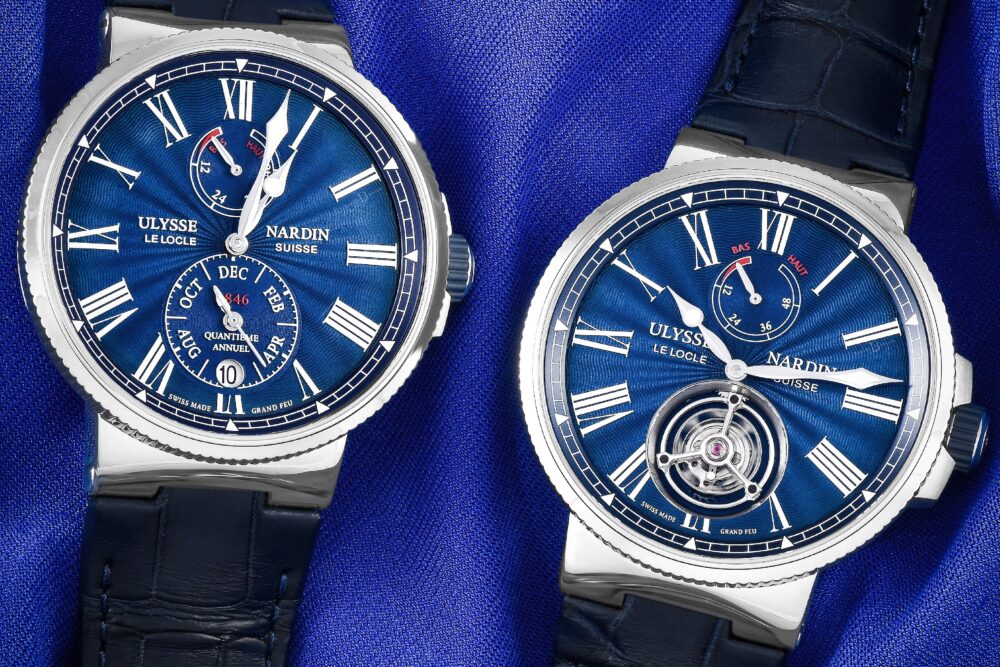 Ulysse Nardin Marine Chronometer references 1133-210/E3 (left) and 1283-181/E3 (right)