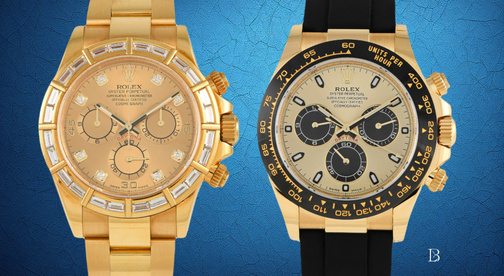 Two gold Daytonas